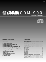 Yamaha CDM-900 - Owners Manual 